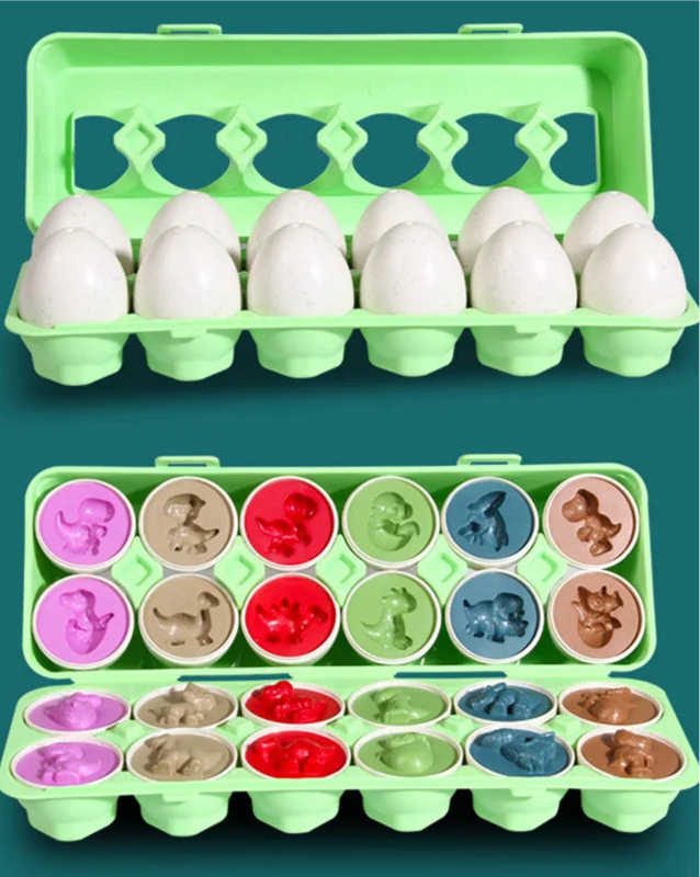 3D Eggs Screw Puzzle Montessori Learning Toys Kids Shape Match Game