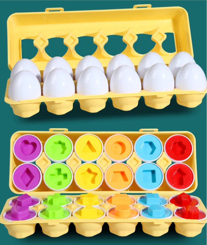 3D Eggs Screw Puzzle Montessori Learning Toys Kids Shape Match Game