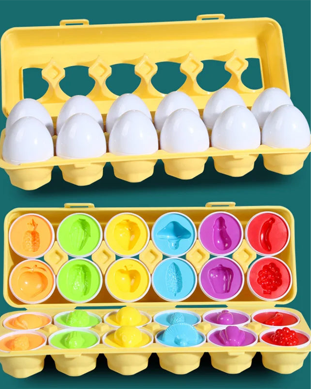 3D Eggs Screw Puzzle Montessori Learning Toys Kids Shape Match Game