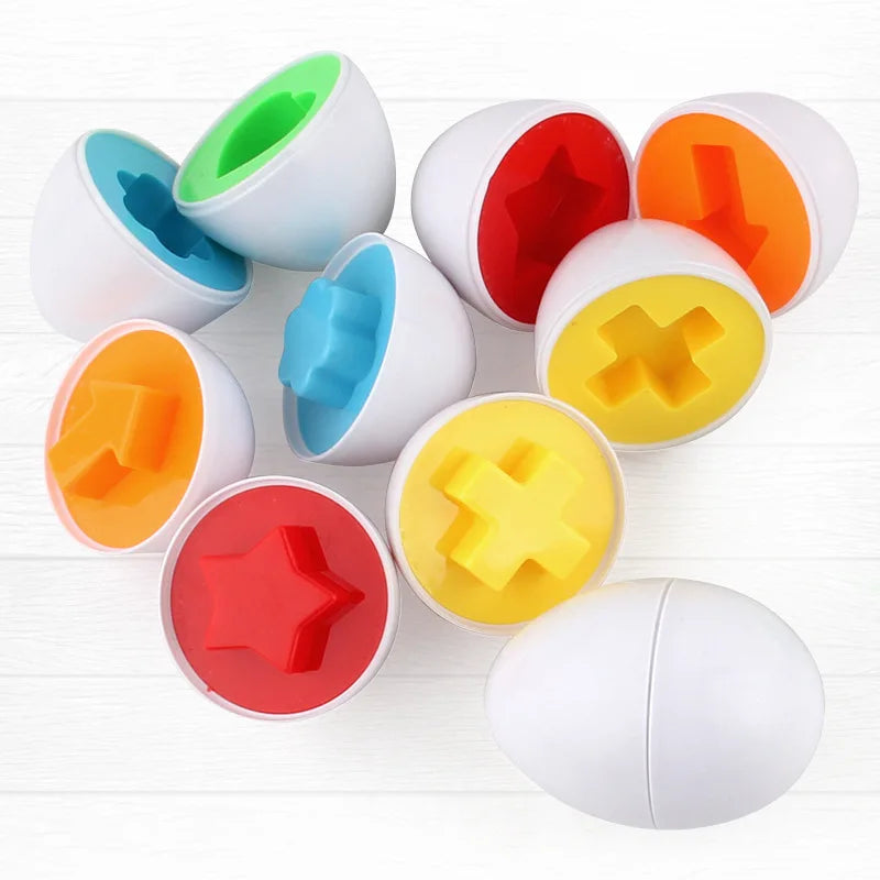 3D Eggs Screw Puzzle Montessori Learning Toys Kids Shape Match Game