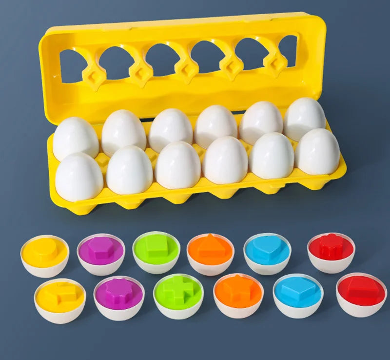 3D Eggs Screw Puzzle Montessori Learning Toys Kids Shape Match Game