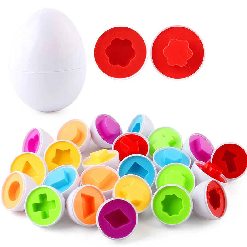 3D Eggs Screw Puzzle Montessori Learning Toys Kids Shape Match Game