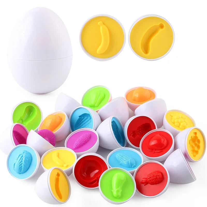3D Eggs Screw Puzzle Montessori Learning Toys Kids Shape Match Game