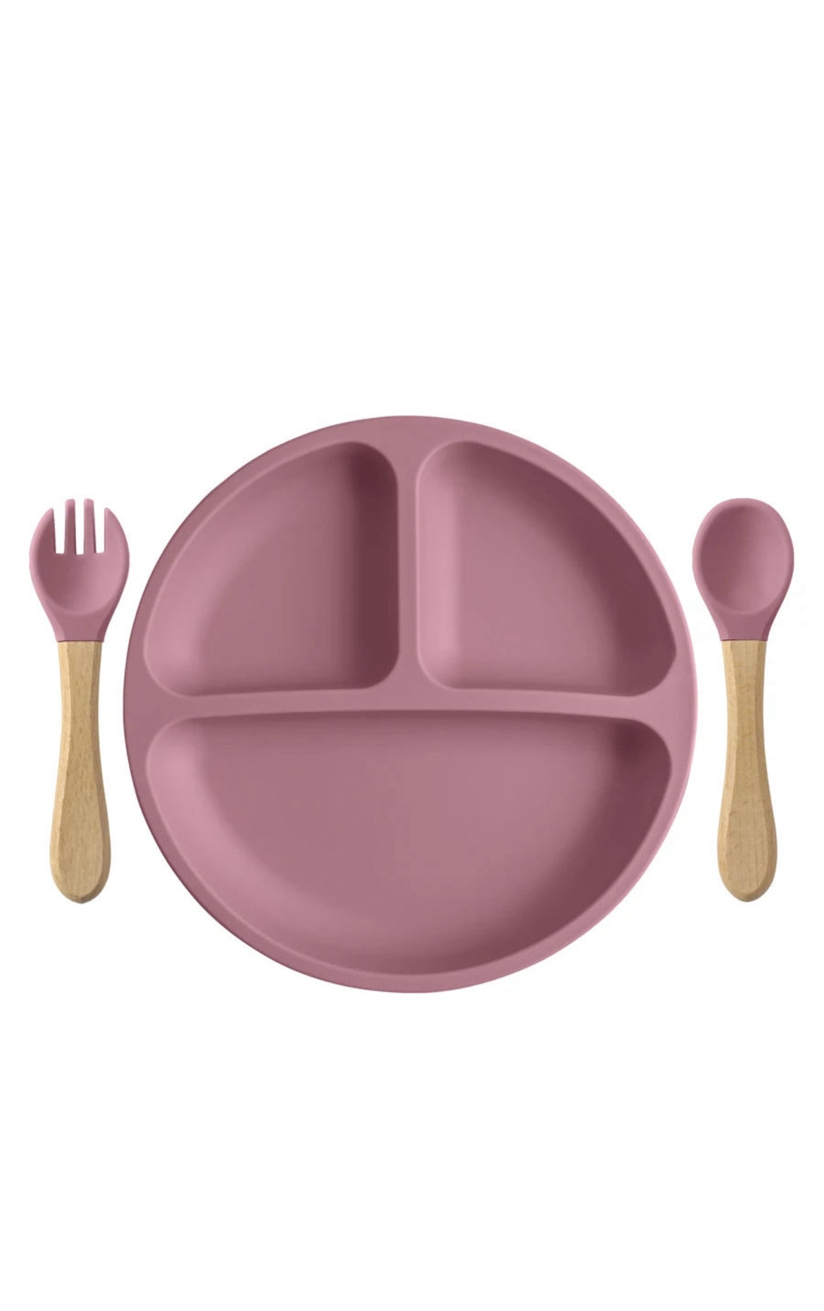 Silicone Plate with Cutlery Included - BPA Free