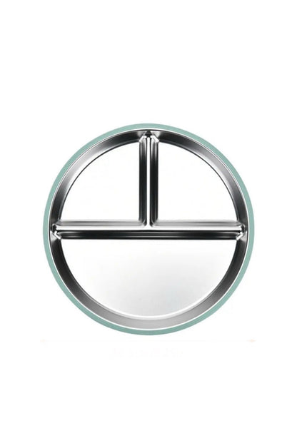 Stainless Steel Divided Plate With Silicone Suction Slip On