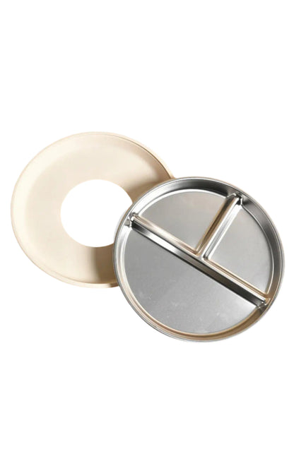 Stainless Steel Divided Plate With Silicone Suction Slip On