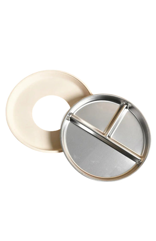 Stainless Steel Divided Plate With Silicone Suction Slip On