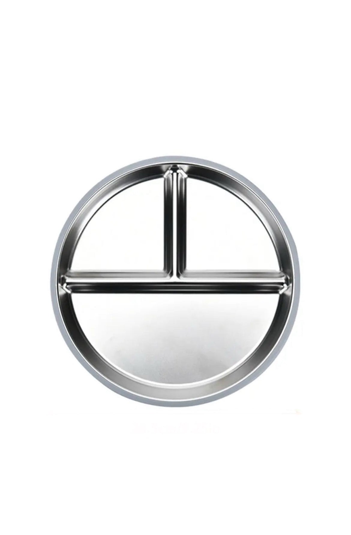 Stainless Steel Divided Plate With Silicone Suction Slip On