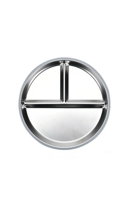 Stainless Steel Divided Plate With Silicone Suction Slip On