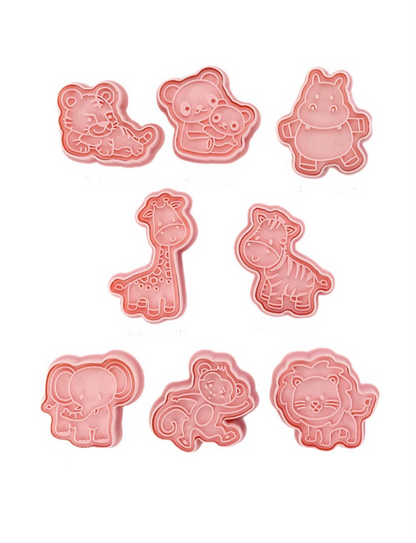 Animal Cookie Cutter Sets - 8Pcs Zoo, Jungle & Farm