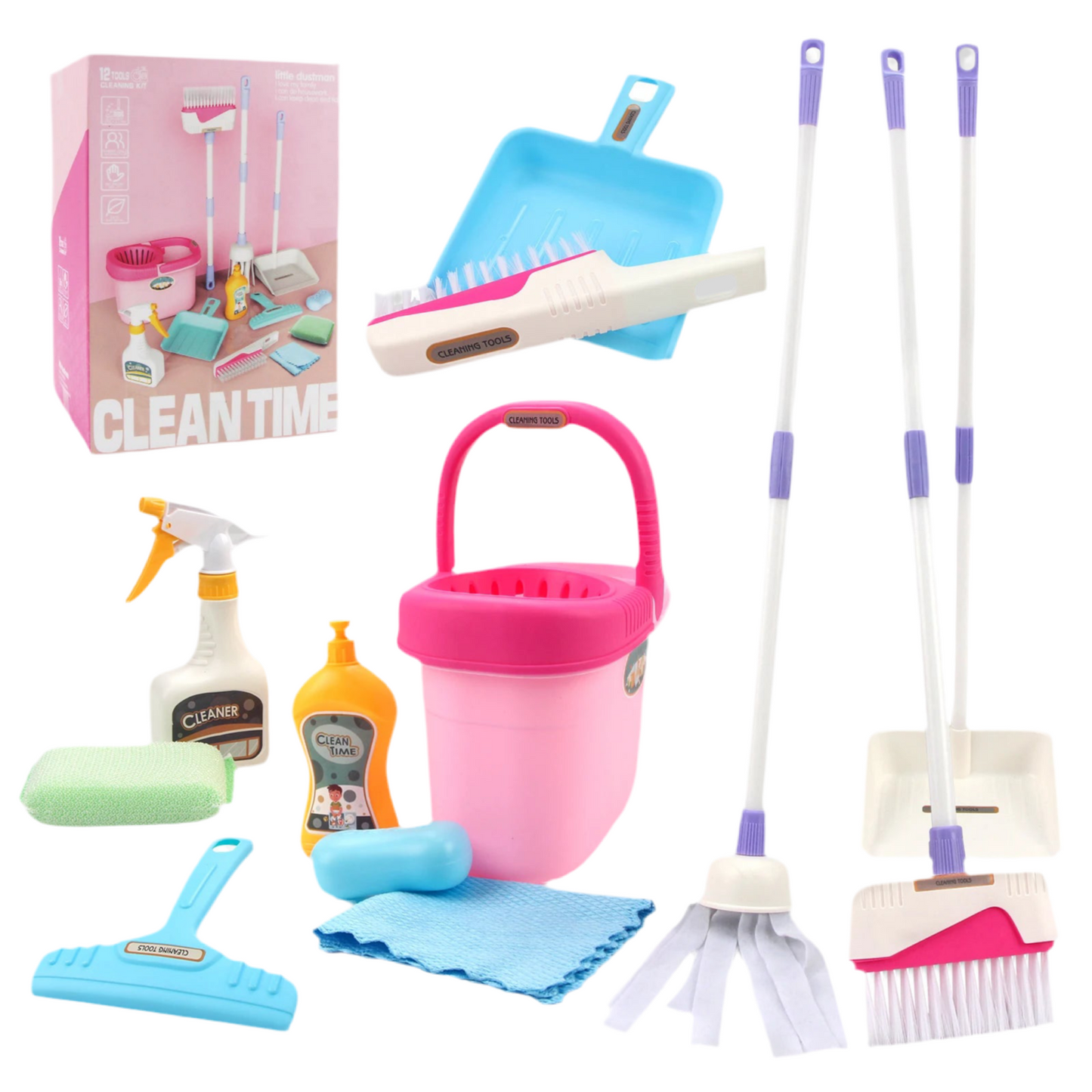 Kids Cleaning Supplies Kit - 12pcs