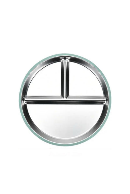 Stainless Steel Divided Plate With Silicone Suction Slip On