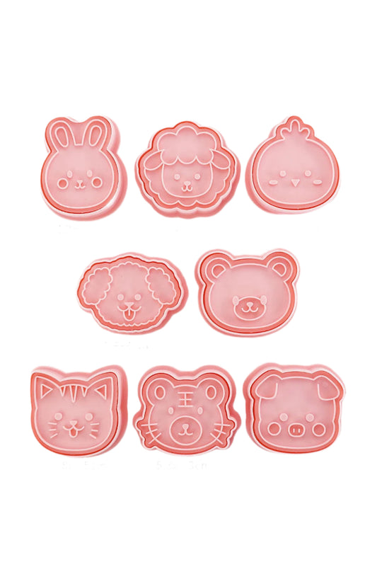 Animal Cookie Cutter Sets - 8Pcs Zoo, Jungle & Farm