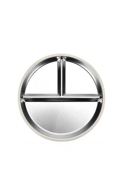 Stainless Steel Divided Plate With Silicone Suction Slip On