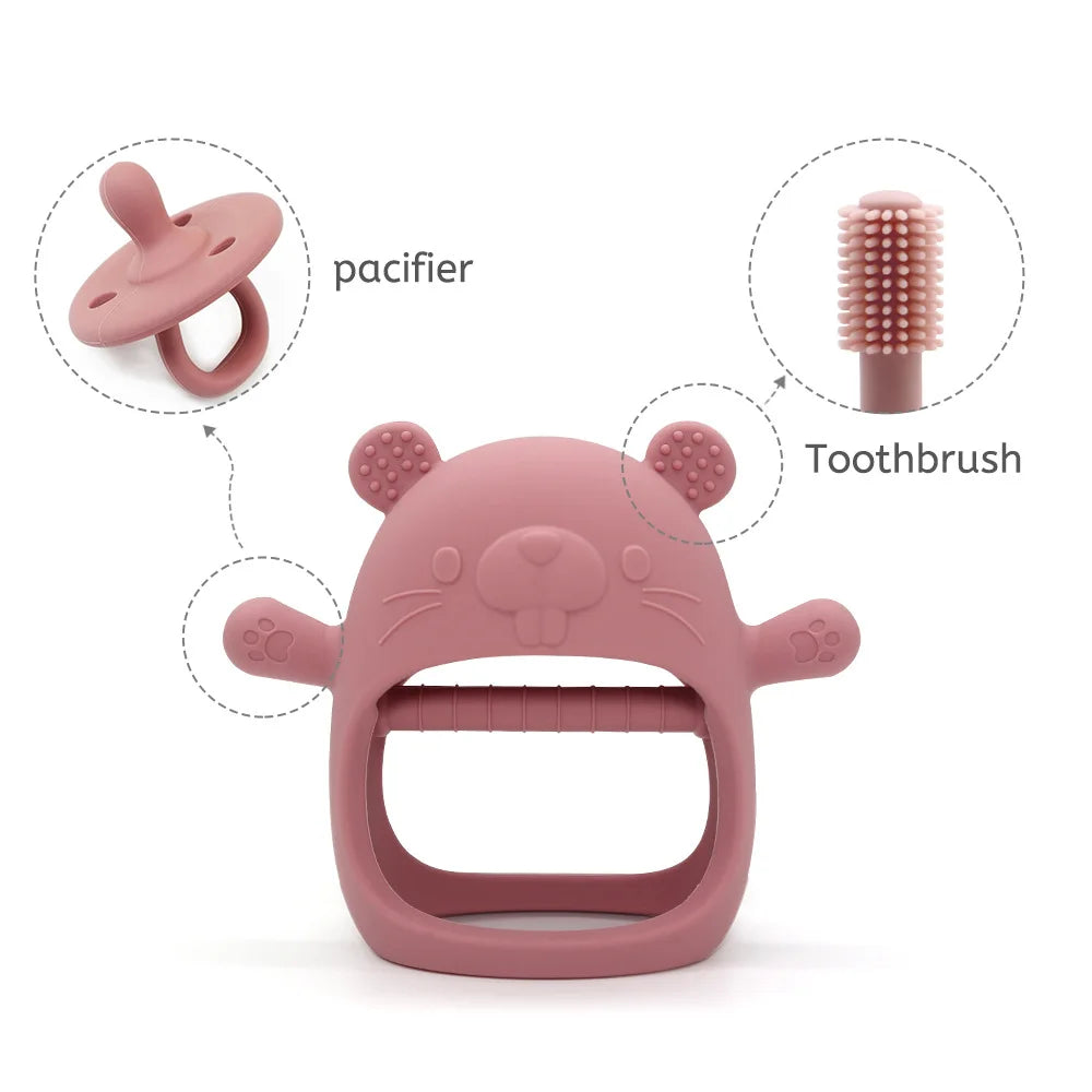 1pc Bear Baby Bracelet Teething Glove