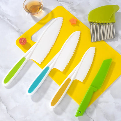 Safety Kitchen Tools for Kids - Cutting Board Knife Set