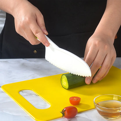 Safety Kitchen Tools for Kids - Cutting Board Knife Set