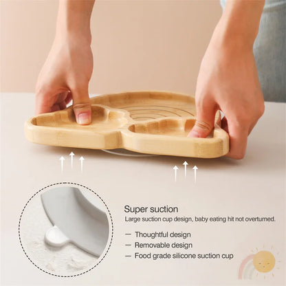 Bamboo Suction Cloud Plate – Optional Matching Cutlery