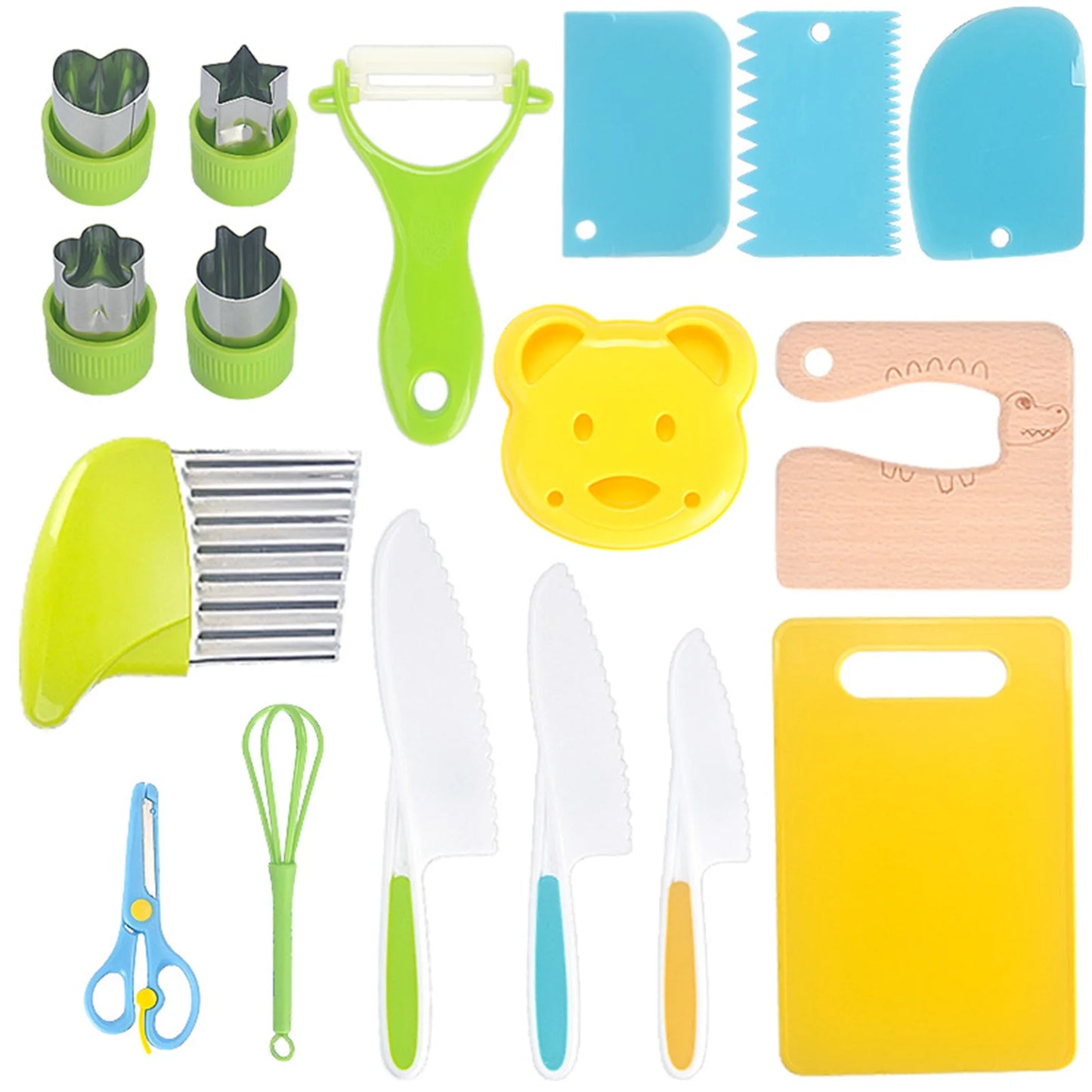 Safety Kitchen Tools for Kids - Cutting Board Knife Set