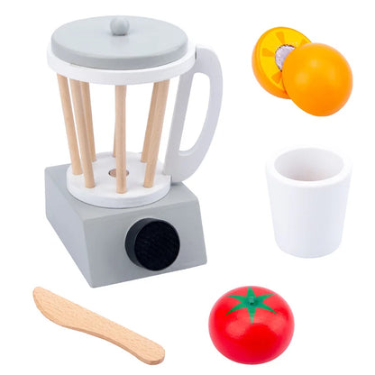 Wooden Kitchen Pretend Play Toy - Simulation Coffee machine, Toaster, Food Mixer +