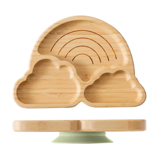 Bamboo Suction Cloud Plate – Optional Matching Cutlery
