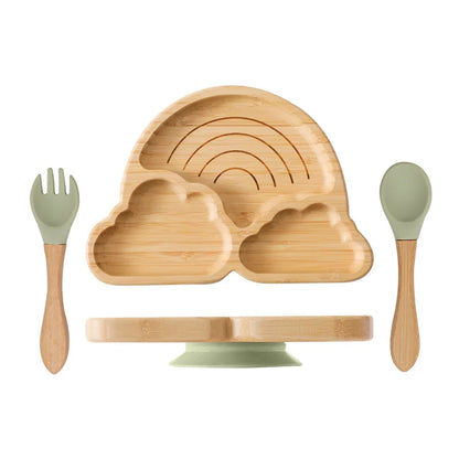 Bamboo Suction Cloud Plate – Optional Matching Cutlery