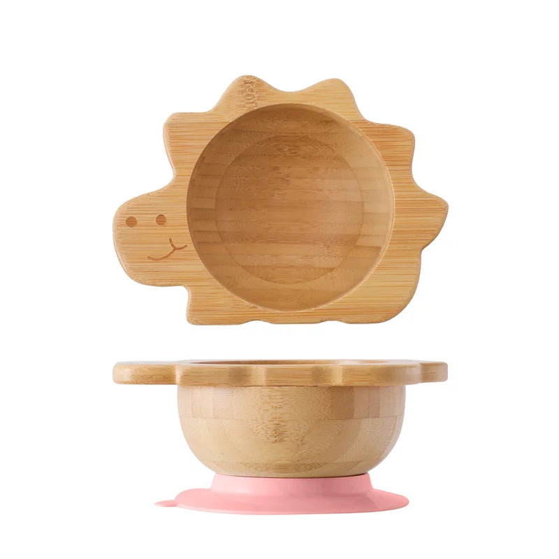 Dinosaur Bamboo Suction Bowl – Optional Matching Cutlery Set