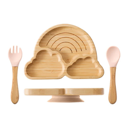 Bamboo Suction Cloud Plate – Optional Matching Cutlery
