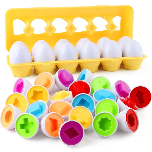 3D Eggs Screw Puzzle Montessori Learning Toys Kids Shape Match Game