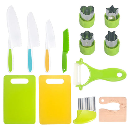 Safety Kitchen Tools for Kids - Cutting Board Knife Set