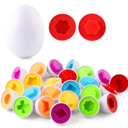 3D Eggs Screw Puzzle Montessori Learning Toys Kids Shape Match Game