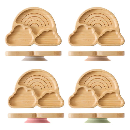 Bamboo Suction Cloud Plate – Optional Matching Cutlery